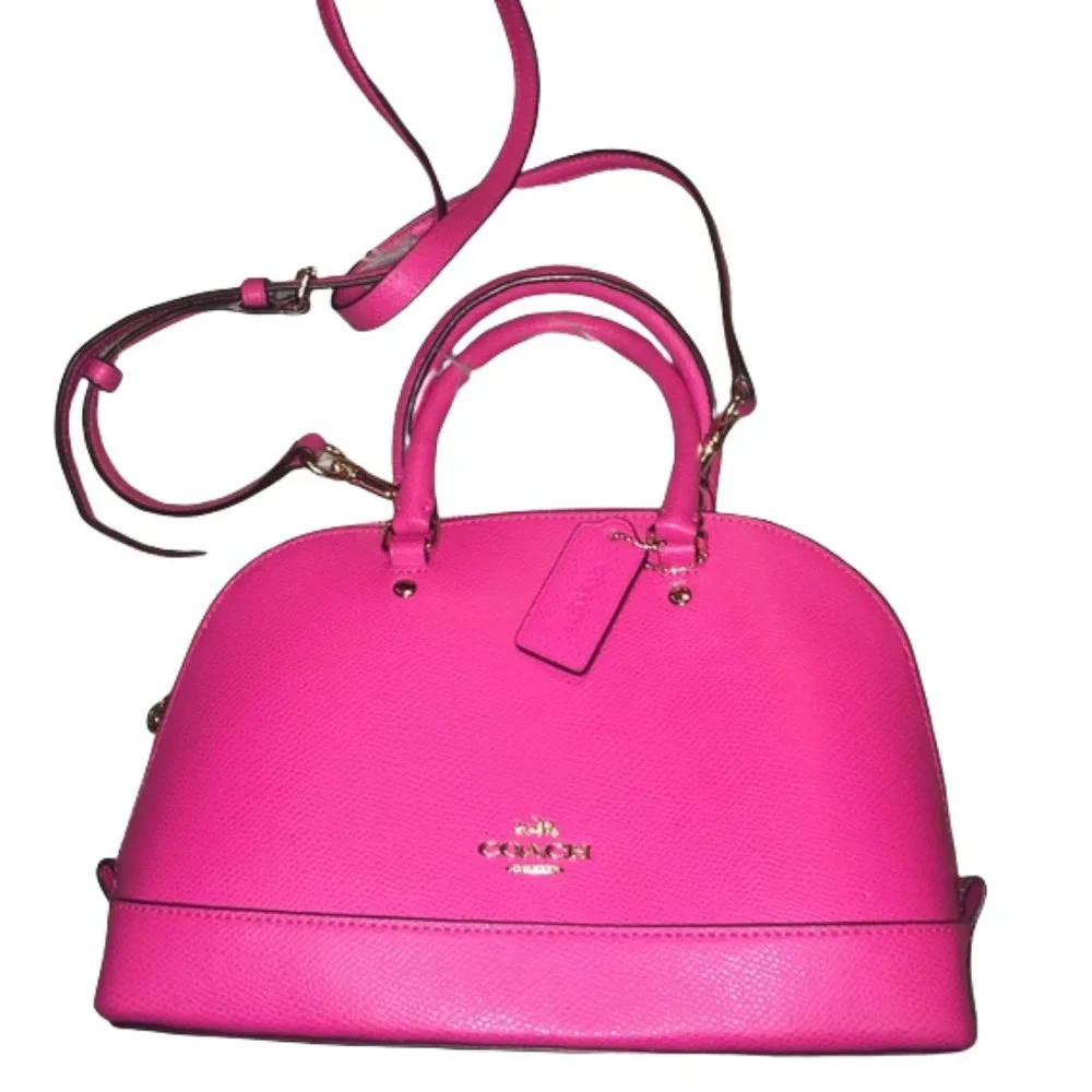 NWOT Coach Hot Pink Sierra Dome Satchel/Crossbody/Purse/Handbag_14